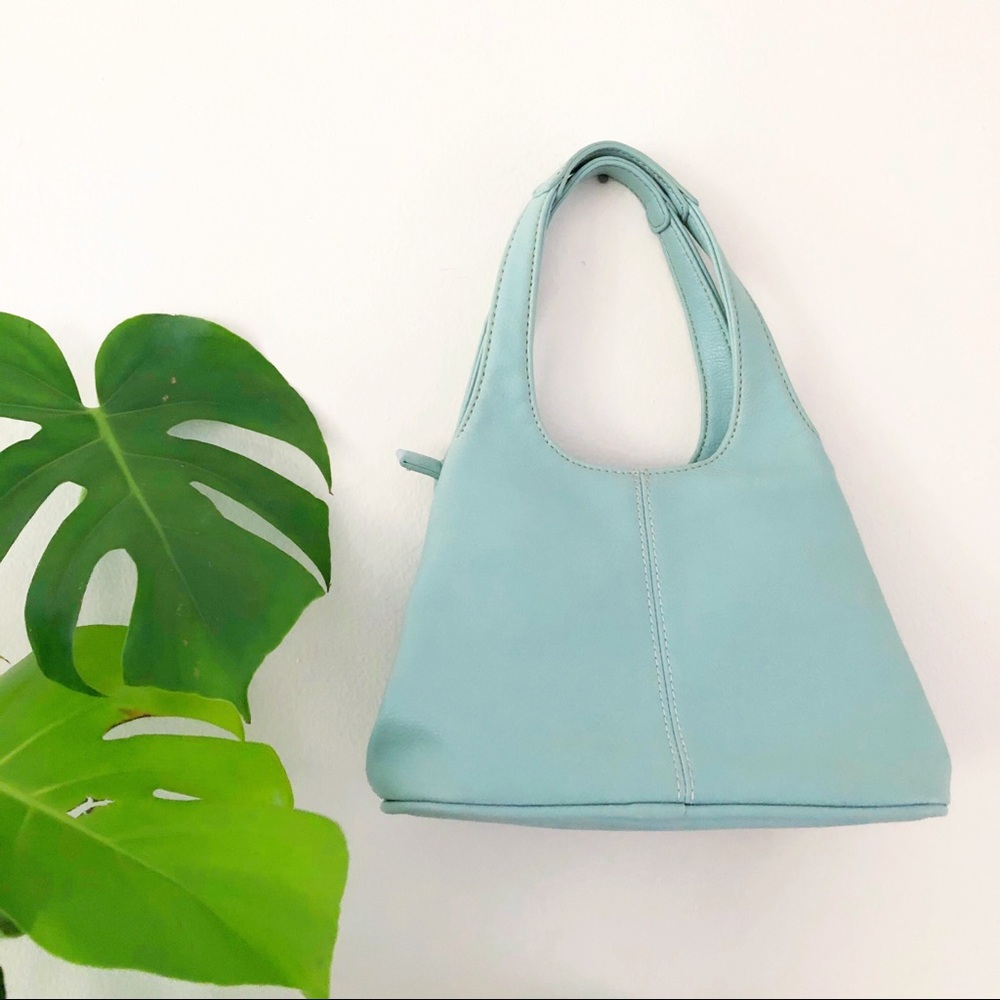 Turquoise Sky Nine West Vegan Leather Mini Purse